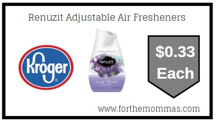 Kroger: Renuzit Adjustable Air Fresheners ONLY $0.33