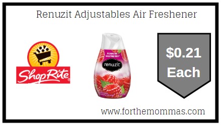 ShopRite: Renuzit Adjustables Air Freshener $0.21 Each 