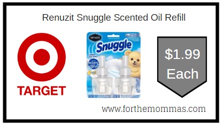 Target: Renuzit Snuggle Scented Oil Refill $1.99