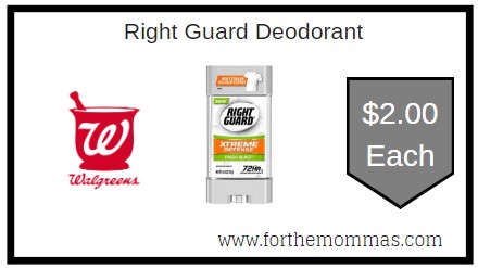 Walgreens: Right Guard Deodorant