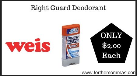 Weis: Right Guard Deodorant