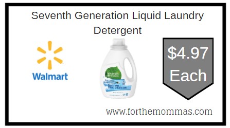 Walmart: Seventh Generation Liquid Laundry Detergent ONLY $4.97 Each