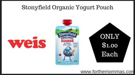 Weis: Stonyfield Organic Yogurt Pouch