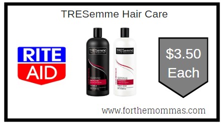 Rite Aid: TRESemme Hair Care ONLY $3.50 Each Starting 6/28