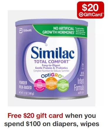 Target: Free ￼$20 Target GiftCard When You Spend $100 on Select Baby Care Purchase