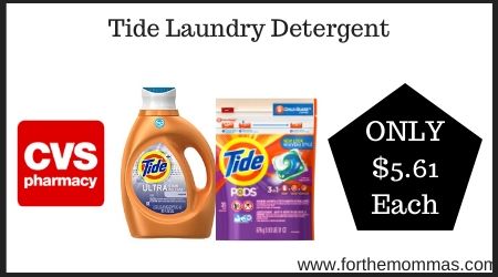 CVS: Tide Liquid Laundry Detergent 92-100 Ounce & Tide Pods 35 Count