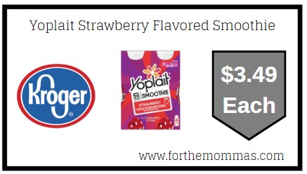 Kroger: Yoplait Strawberry Flavored Smoothie $3.49 {Kroger Digital Coupon}