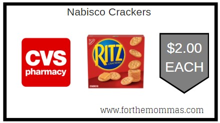 CVS: Nabisco Crackers ONLY $2 Each Starting 6/28