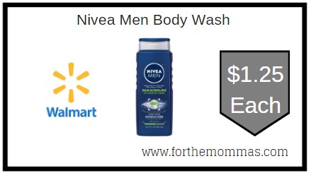 Walmart: Nivea Men Body Wash ONLY $1.25 Each Starting 6/14