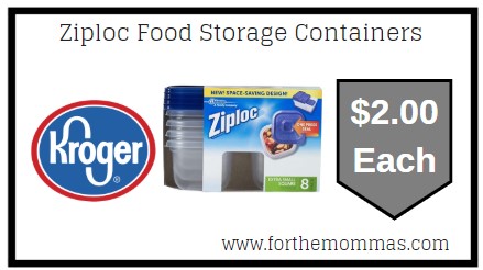 Kroger: Ziploc Food Storage Containers ONLY $2.00