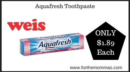 Weis: Aquafresh Toothpaste