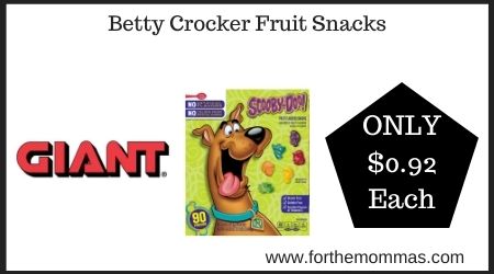 Giant: Betty Crocker Fruit Snacks