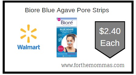 Walmart: Biore Blue Agave Pore Strips ONLY $2.40 Each