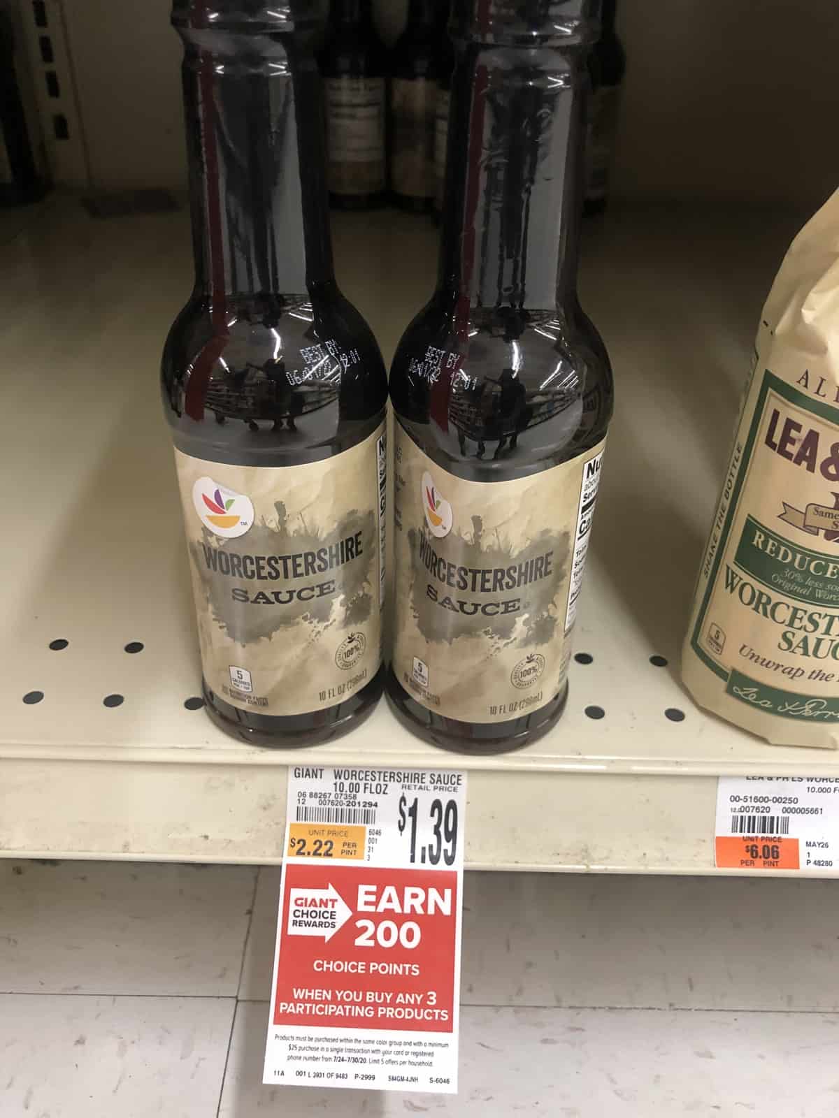 3 FREE Giant Brand Worcestershire Sauces at Giant