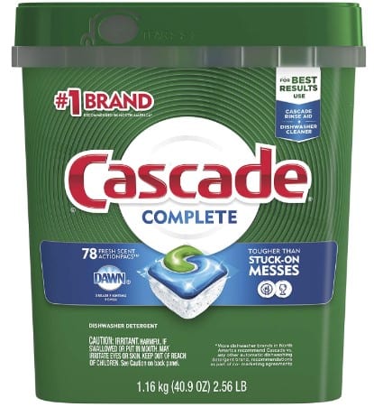 Cascade ActionPacs Dishwasher Detergent Deal on Amazon