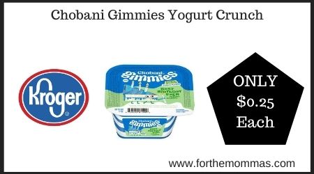 Kroger: Chobani Gimmies Yogurt Crunch
