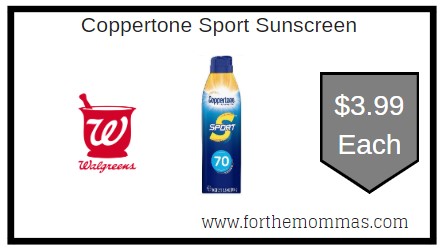 Walgreens: Coppertone Sport Sunscreen ONLY $3.99 Each Thru 7/11