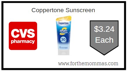 CVS: Coppertone Sunscreen ONLY $3.24 Each