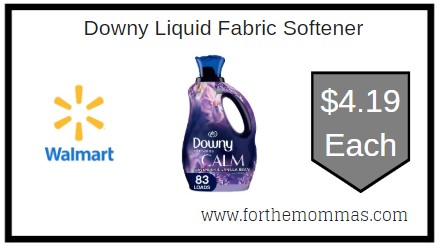 Walmart: Downy Liquid Fabric Softener ONLY $4.19 Each Thru 7/25