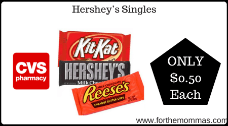 CVS: Hershey’s Singles ONLY $0.50 Each