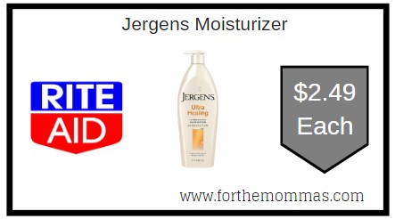 Rite Aid: Jergens Moisturizer ONLY $2.49 Each
