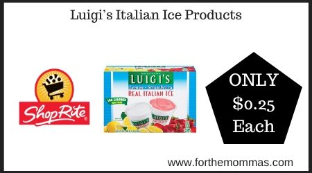 ShopRite: Luigi’s Italian Ice Products