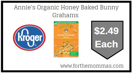 Annie's Organic Honey Baked Bunny Grahams ONLY $2.49