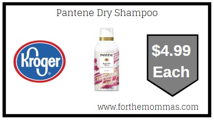Kroger: Pantene Dry Shampoo $4.99 {Kroger Digital Coupon}
