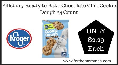 Kroger: Pillsbury Ready to Bake Chocolate Chip Cookie Dough 24 Count