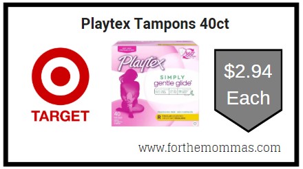 Target: Playtex Tampons 40ct ONLY $2.94 Each
