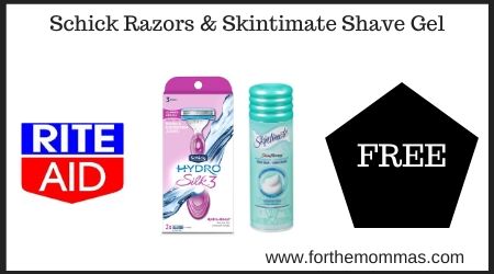 Rite Aid: Schick Razors & Skintimate Shave Gel