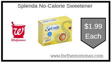 Walgreens: Splenda No-Calorie Sweetener ONLY $1.99 Each 