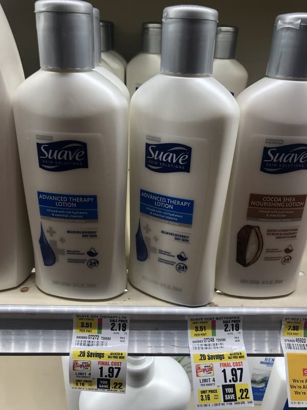 ShopRite: Free Suave Body Lotion