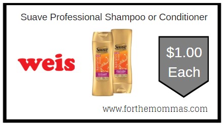 Weis: Suave Professional Hair Care ONLY $1.00 Each 
