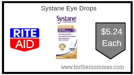 Rite Aid: Systane Eye Drops ONLY $5.24 Each