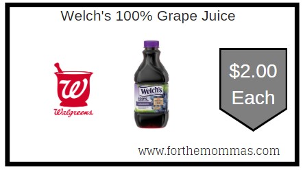 Walgreens: Welch's 100% Grape Juice ONLY $2.00 Each Thru 7/11