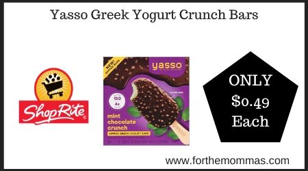 ShopRite: Yasso Greek Yogurt Crunch Bars