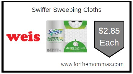 Weis: Swiffer Sweeping Cloths ONLY $2.85 Each 
