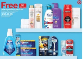 Target: Buy 4, get a $5 Target GiftCard on Select beauty and Personal care items