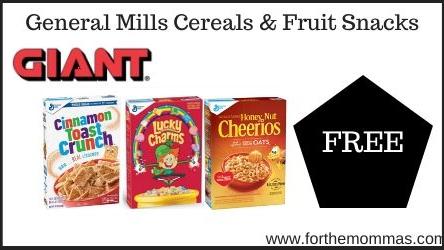 Giant: General Mills Cereals & Fruit Snacks