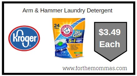 Kroger:  Arm & Hammer® Laundry Detergent $3.49 