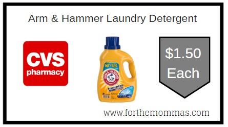 CVS: Arm & Hammer Laundry Detergent ONLY $1.50 Each