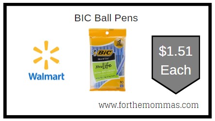 Walmart: BIC Ball Pens ONLY $1.51 Each