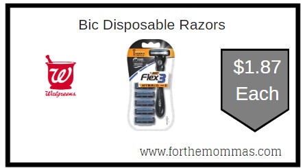 Walgreens: Bic Disposable Razors ONLY $1.87 Each