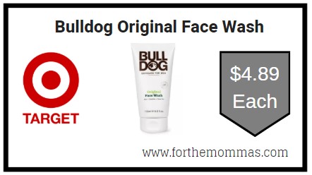Target: Bulldog Original Face Wash $4.89 