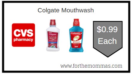 CVS: Colgate Mouthwash ONLY $0.99