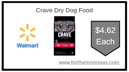 Walmart: Crave Dry Dog Food ONLY $4.62 Each Thru 10/28
