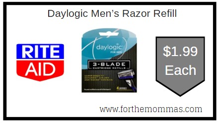 Rite Aid: Daylogic Men’s Razor Refill ONLY $1.99