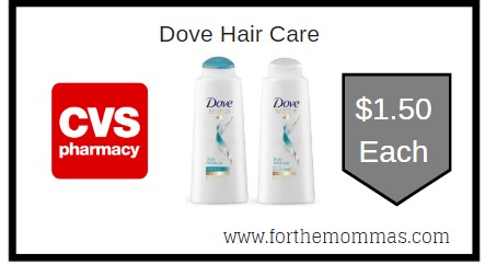 CVS: Dove Hair Care ONLY $1.50 Each