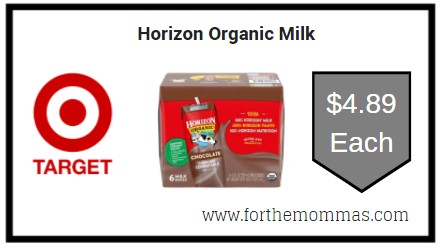 Target: Horizon Organic Milk ONLY $4.89